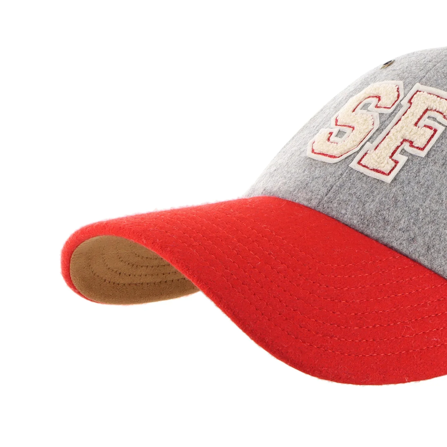 '47 Stoney Clover Lane X San Francisco 49ers Block Clean Up Hat in Gray/Scarlet - Image 3