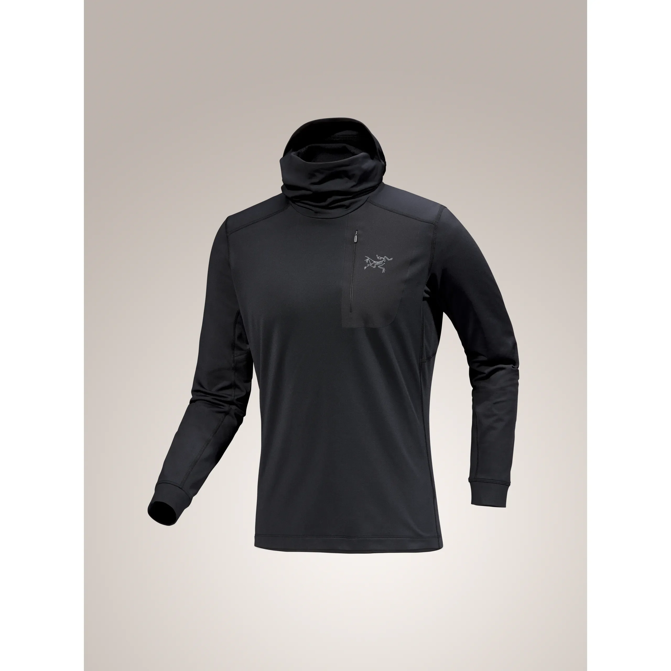 Arc'teryx Men's Rho LT Hoody in Black - Image 6