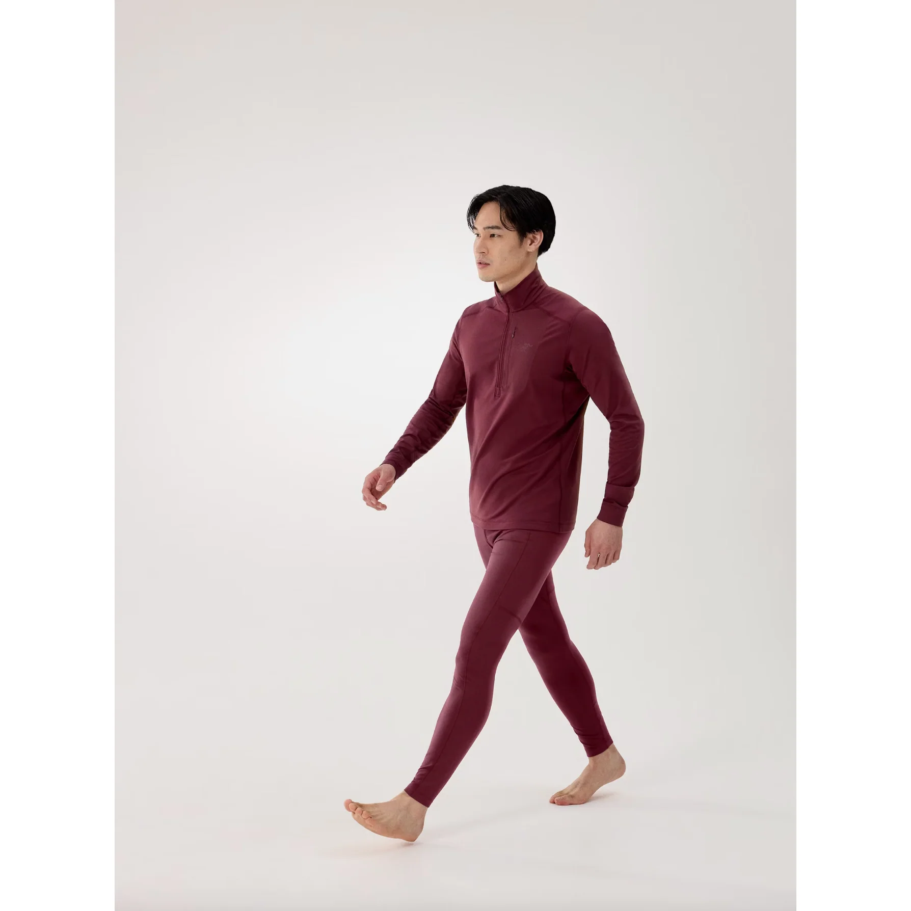 Arc'teryx Men's Rho LT Zip Neck in Mars - Image 3