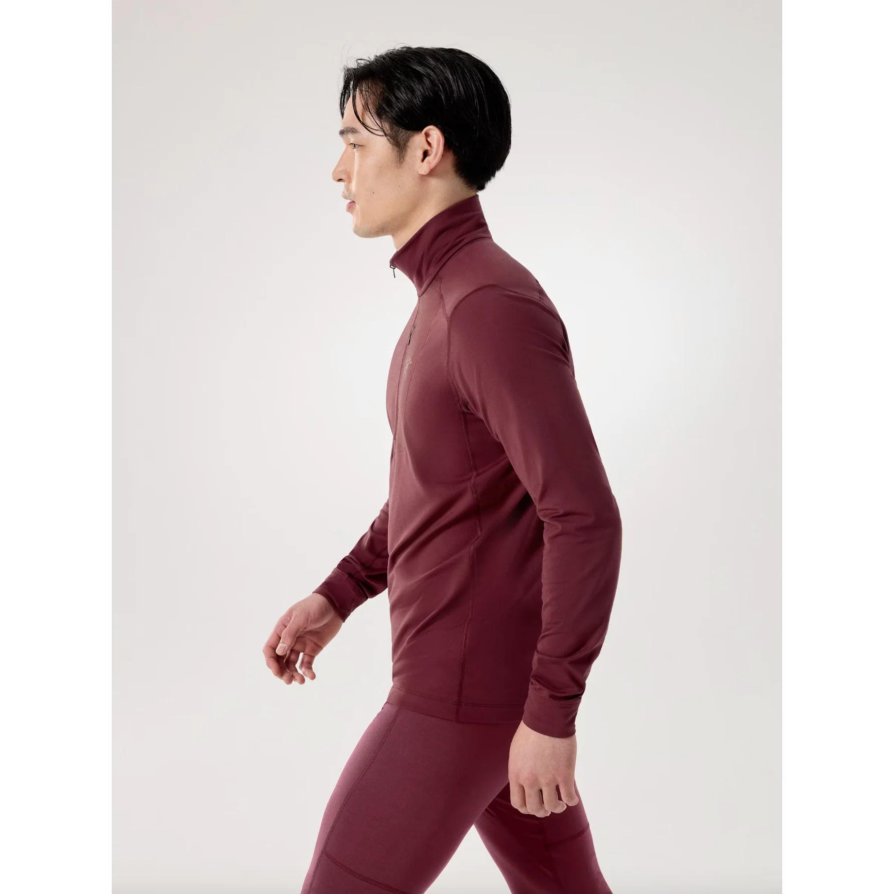 Arc'teryx Men's Rho LT Zip Neck in Mars - Image 5