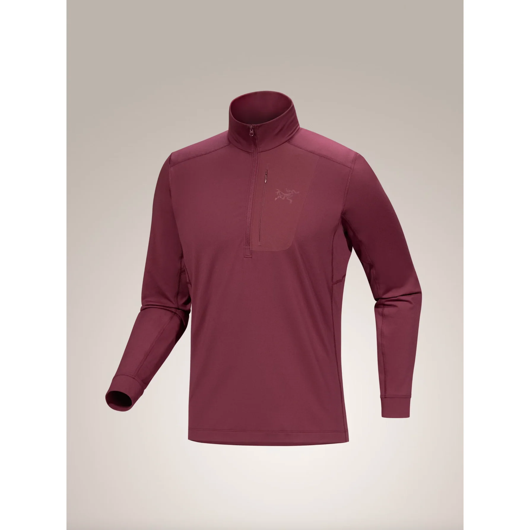 Arc'teryx Men's Rho LT Zip Neck in Mars - Image 6