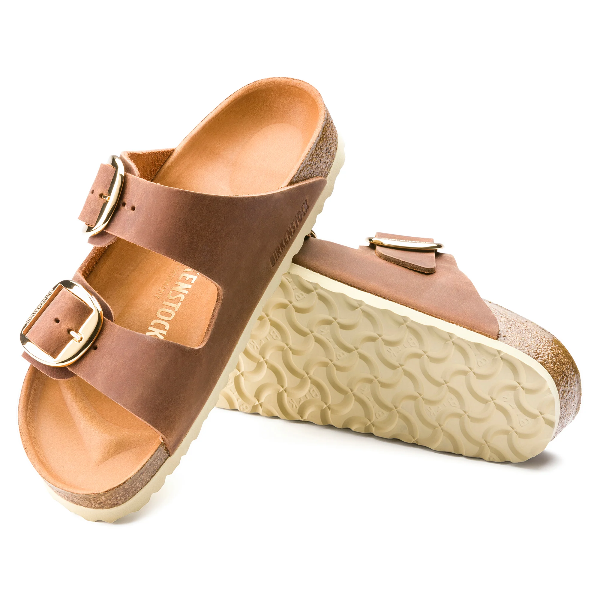 Birkenstock Arizona Big Buckle Oiled Leather in Cognac - Image 2