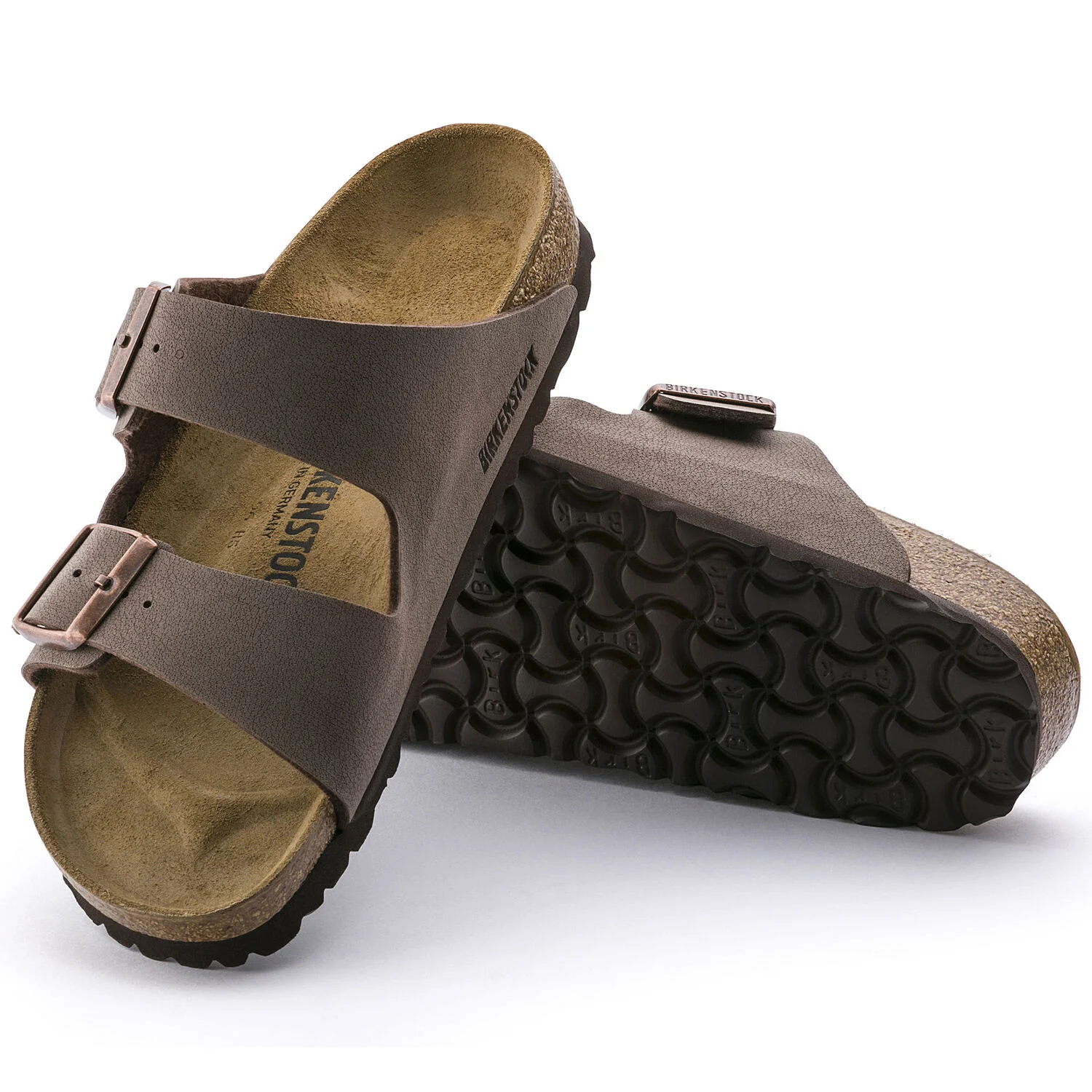 Birkenstock Arizona Birkibuc Classic Footbed Sandal in Mocca - Image 3