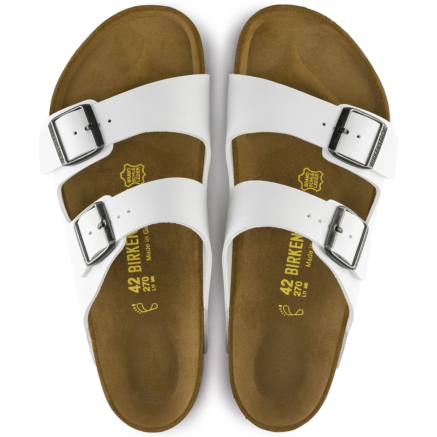 Birkenstock Arizona Birko-Flor Classic Footbed Sandal in White - Image 5