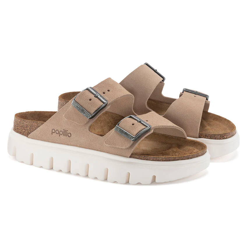 Birkenstock Arizona Chunky Suede Leather in Warm Sand - Image 4