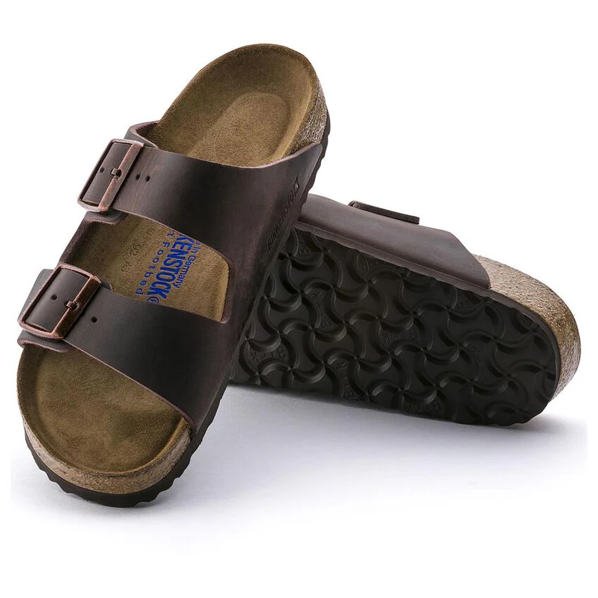 Birkenstock Arizona Oiled Leather Soft Footbed Sandal in Habana - Image 5