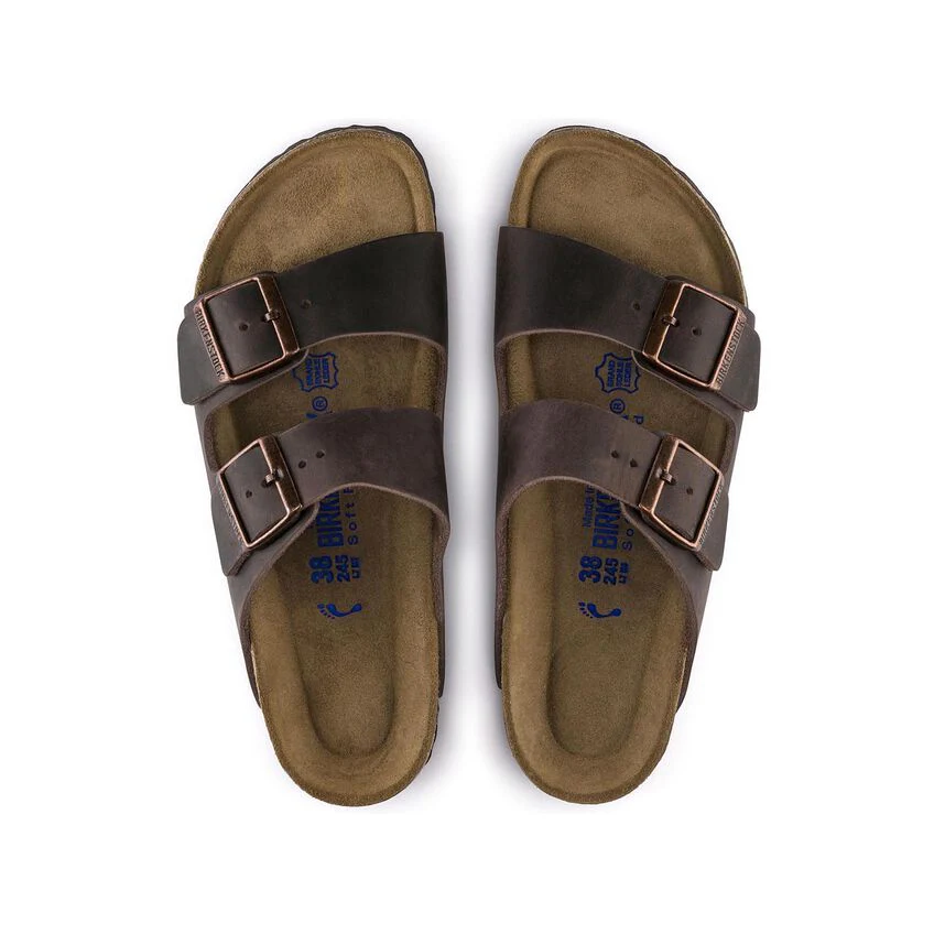 Birkenstock Arizona Oiled Leather Soft Footbed Sandal in Habana - Image 6