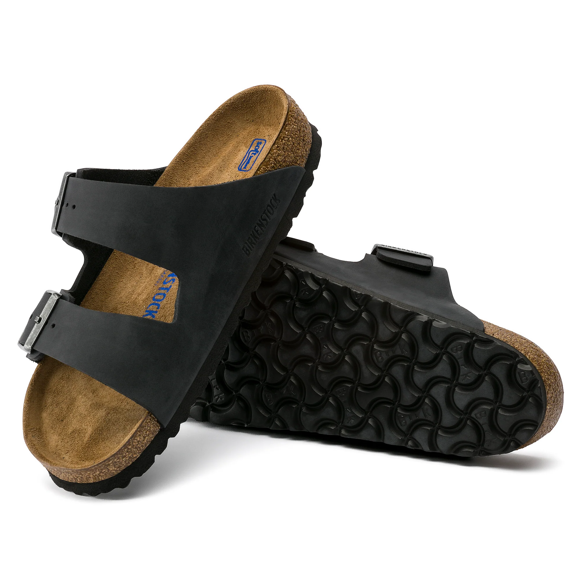 Birkenstock Arizona Soft Footbed Natural Leather Oiled in Black - Image 5
