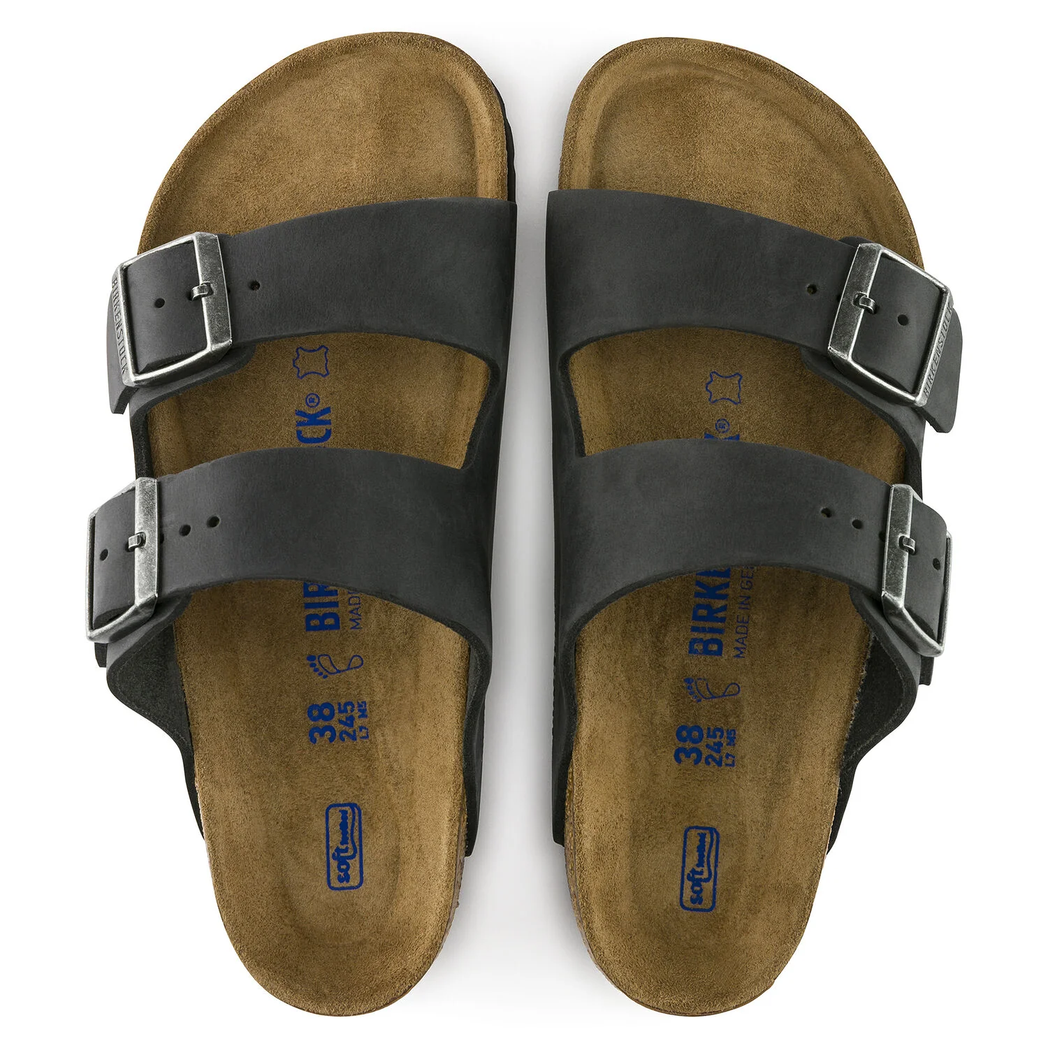 Birkenstock Arizona Soft Footbed Natural Leather Oiled in Black - Image 6