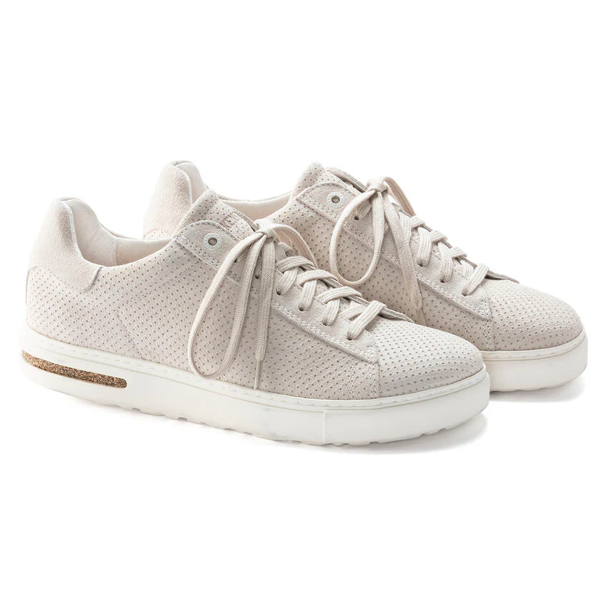 Birkenstock Bend Low in Suede Embossed in Antique White - Image 5