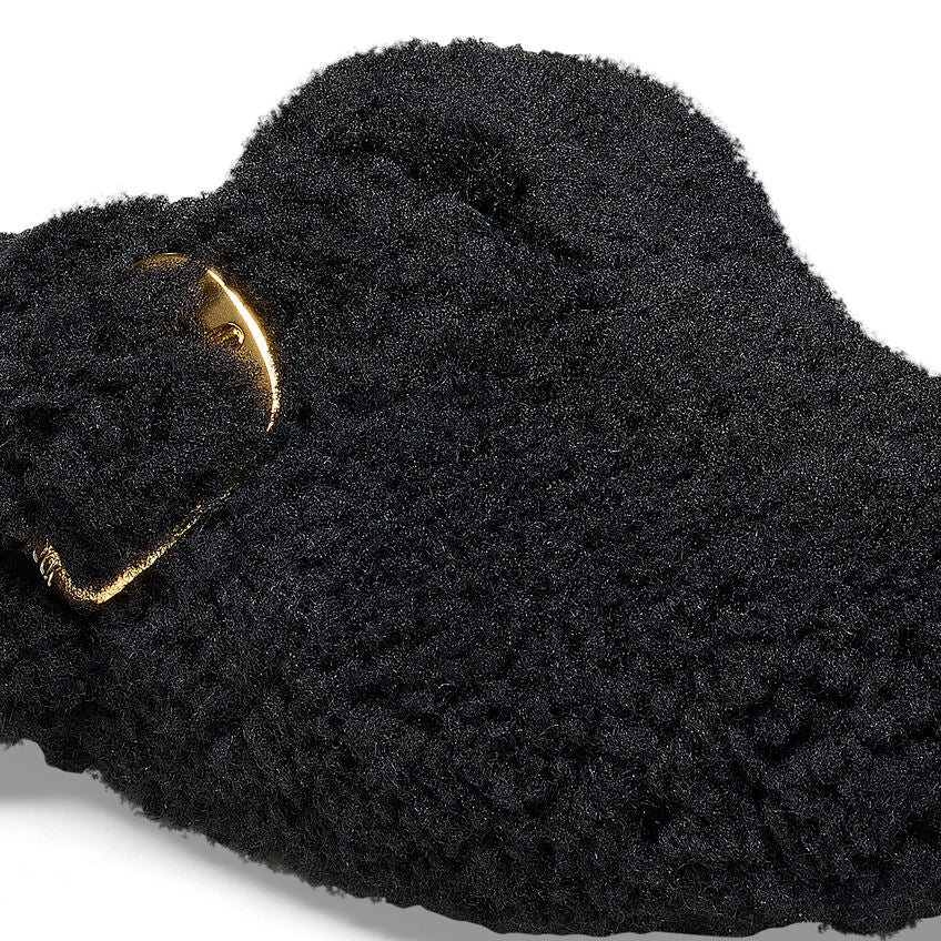 Birkenstock Boston Big Buckle Shearling in Black Gold - Image 8