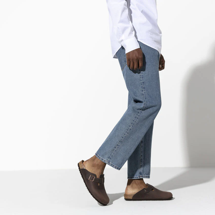 Birkenstock Boston Oiled Leather Classic Footbed Clog in Habana - Image 3