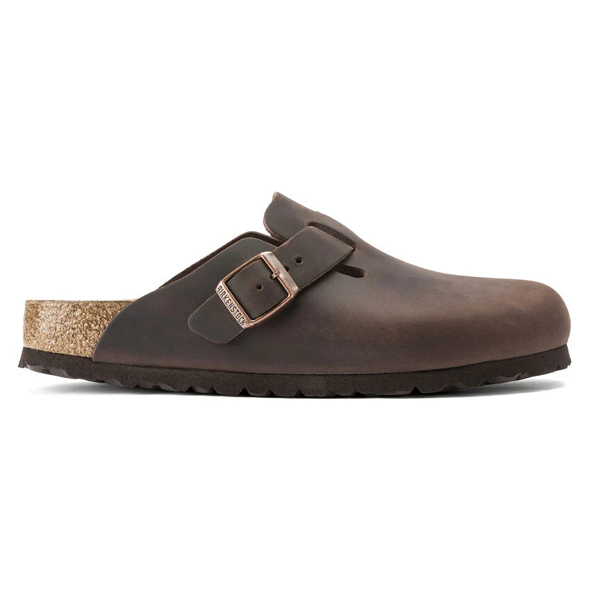 Birkenstock Boston Oiled Leather Classic Footbed Clog in Habana - Image 4