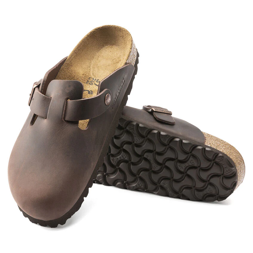 Birkenstock Boston Oiled Leather Classic Footbed Clog in Habana - Image 6