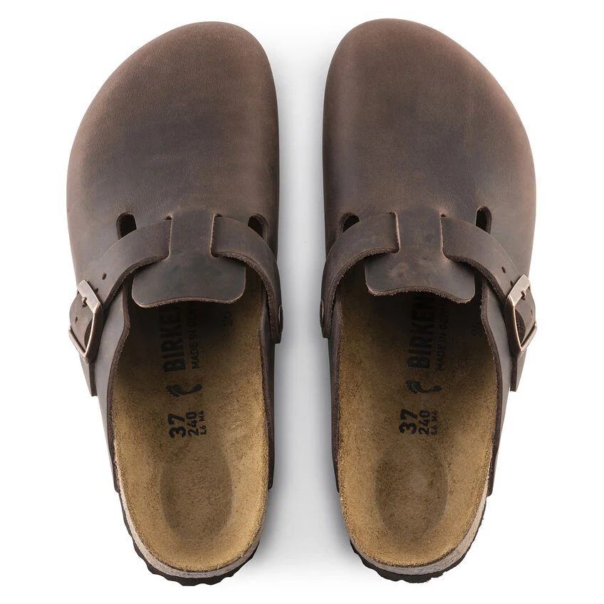 Birkenstock Boston Oiled Leather Classic Footbed Clog in Habana - Image 7