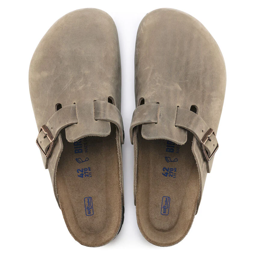 Birkenstock Boston Oiled Leather Soft Footbed Clog in Tabacco Brown - Image 5