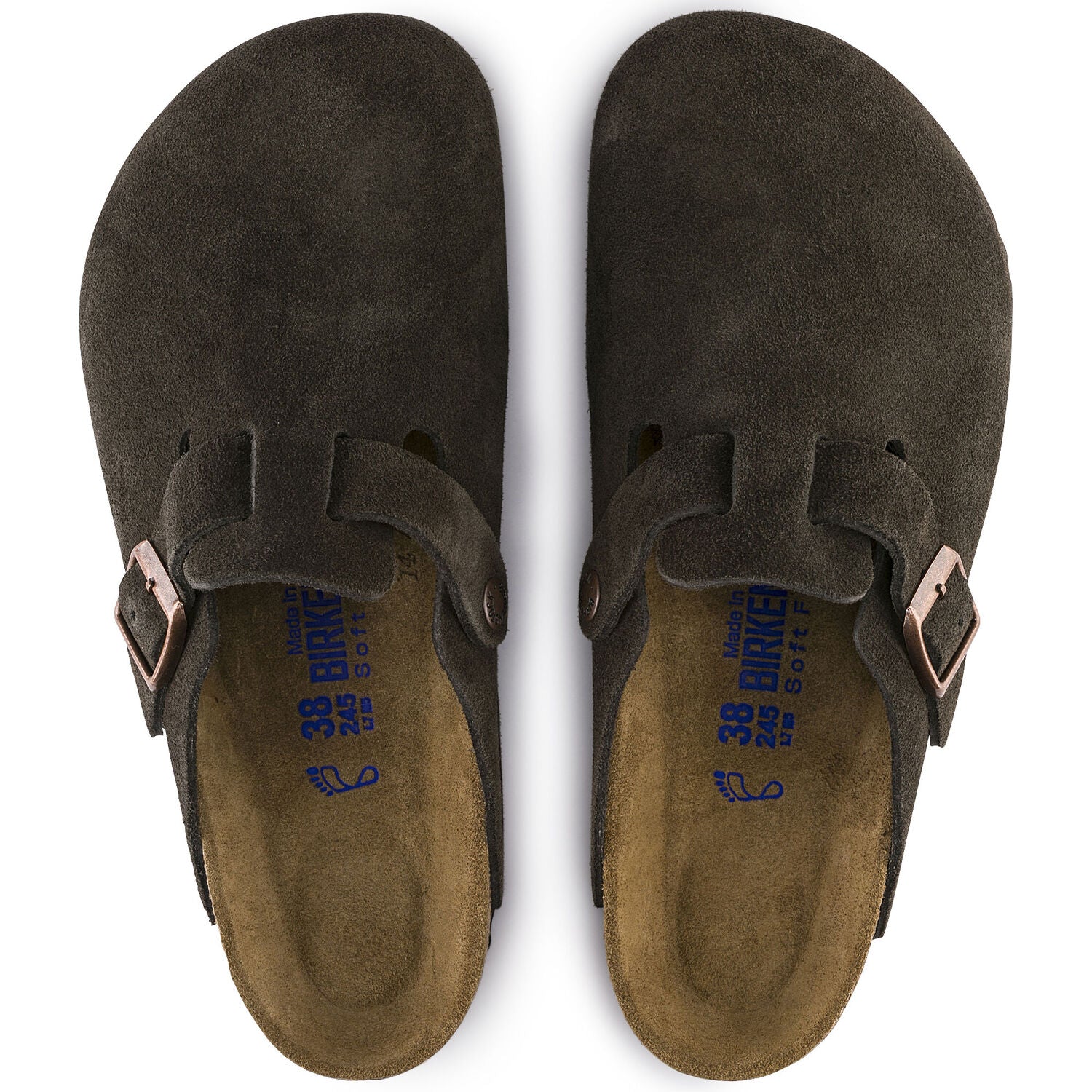 Birkenstock Boston Suede Leather Soft Footbed Clog in Mocha - Image 4