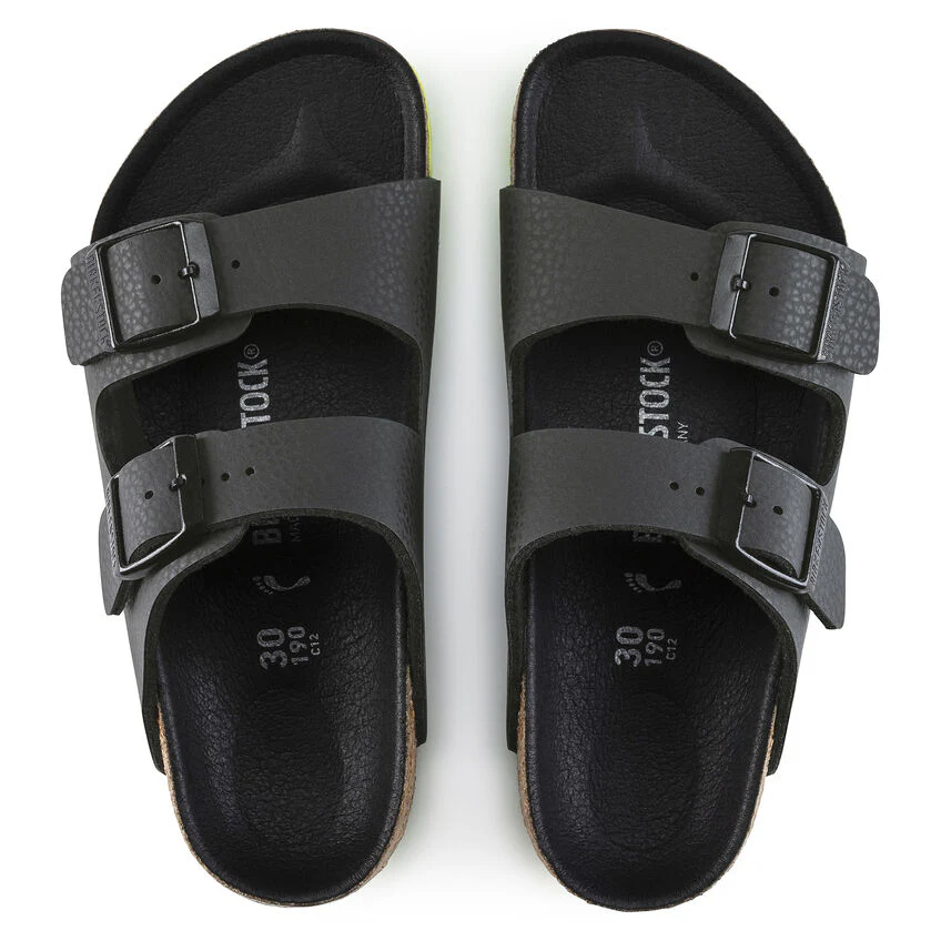 Birkenstock Kid's Arizona Birko-Flor Camo in Desert Soil Black Lime - Image 4