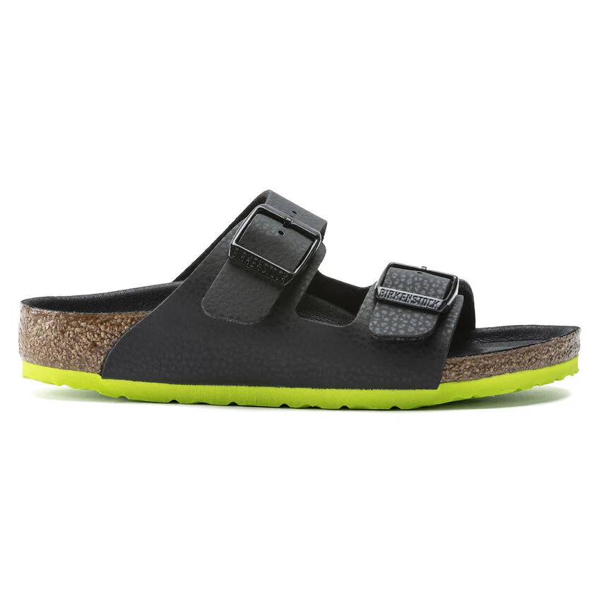 Birkenstock Kid's Arizona Birko-Flor Camo in Desert Soil Black Lime - Image 6