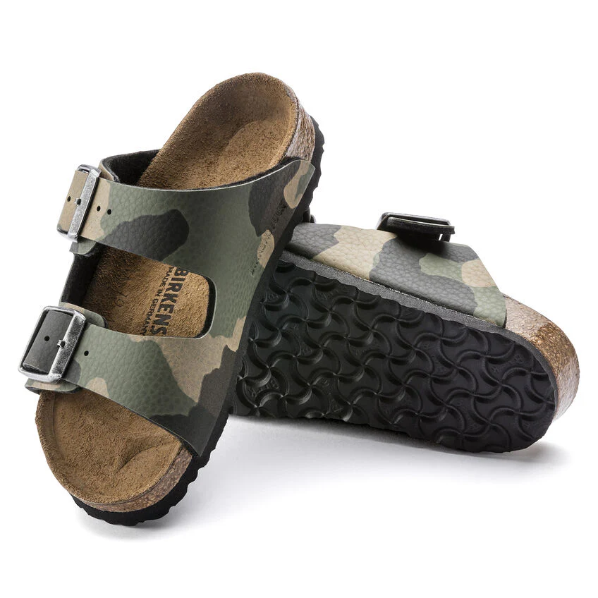Birkenstock Kid's Arizona Birko-Flor Camo in Desert Soil Khaki - Image 4