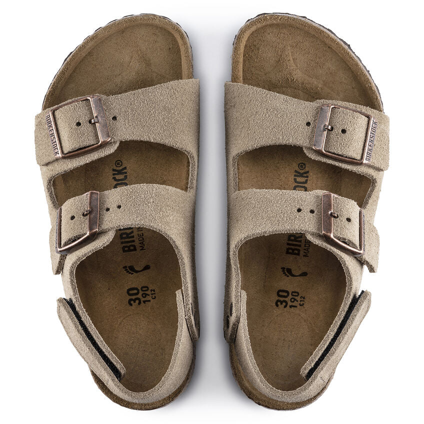 Birkenstock Kid's Milano HL Suede in Taupe - Image 5
