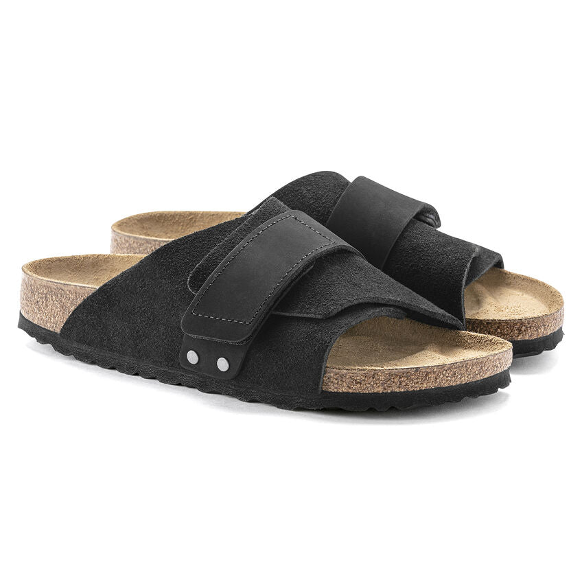 Birkenstock Kyoto Nubuck Leather Suede Leather Sandal in Black - Image 8