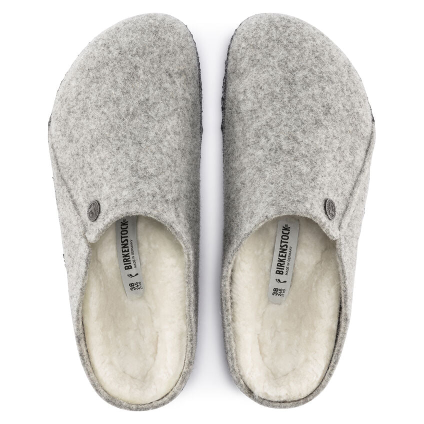 Birkenstock Zermatt Wool Felt Slipper in Light Gray - Image 6