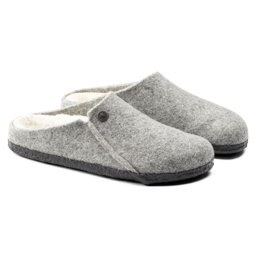 Birkenstock Zermatt Wool Felt Slipper in Light Gray - Image 7