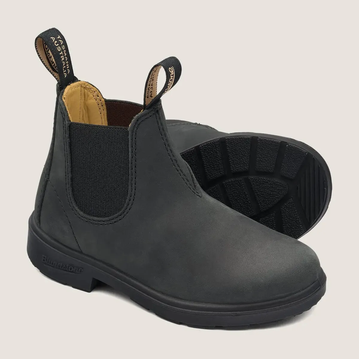 Blundstone Kids Series 1325 Premium Leather Chelsea Boots in Rustic Black - Image 4