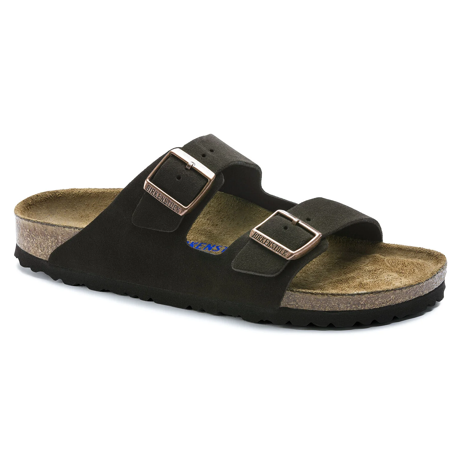 Birkenstock Arizona Suede Leather Soft Footbed Sandal in Mocha - Image 5