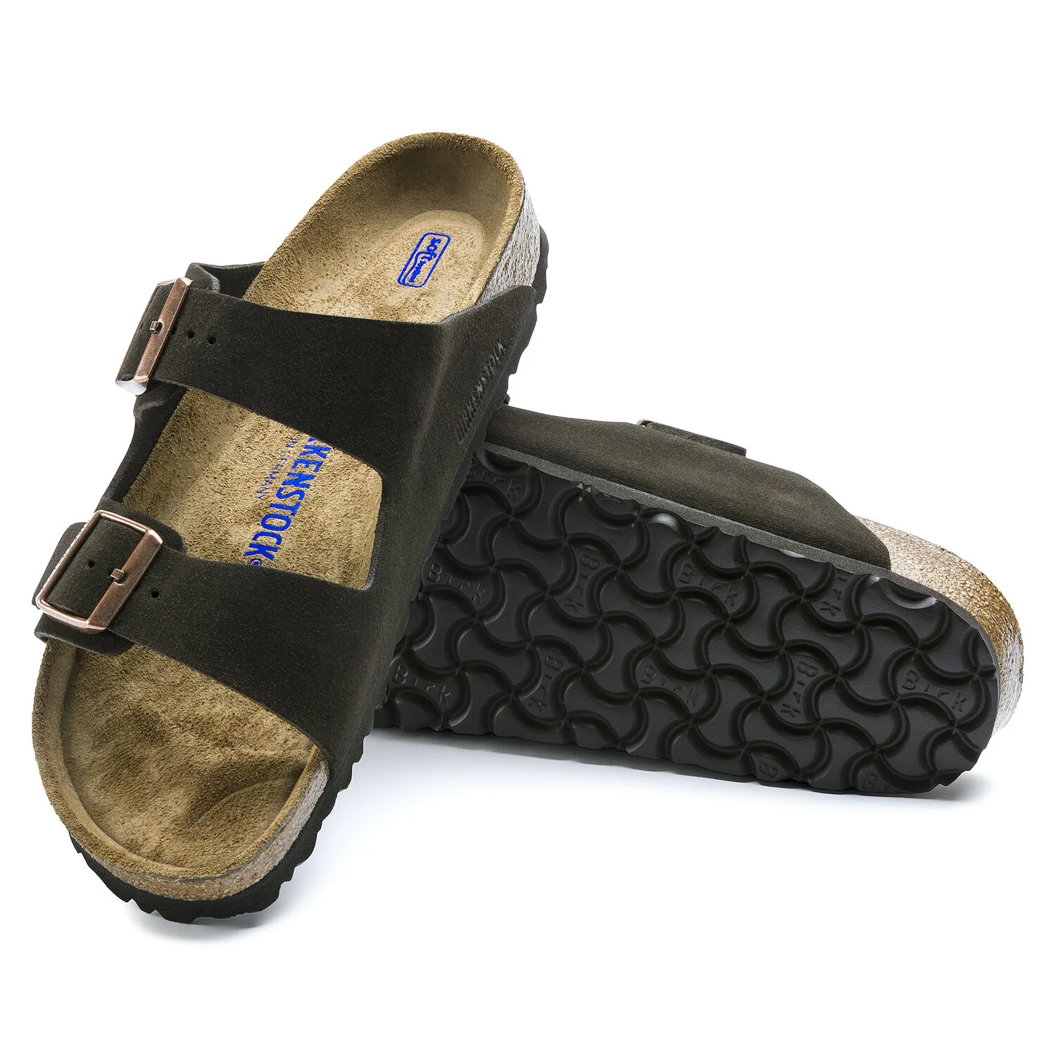 Birkenstock Arizona Suede Leather Soft Footbed Sandal in Mocha - Image 6