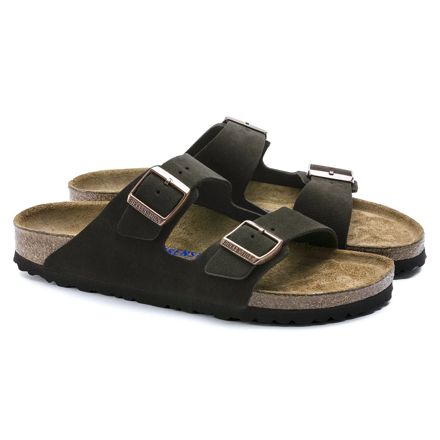Birkenstock Arizona Suede Leather Soft Footbed Sandal in Mocha - Image 8