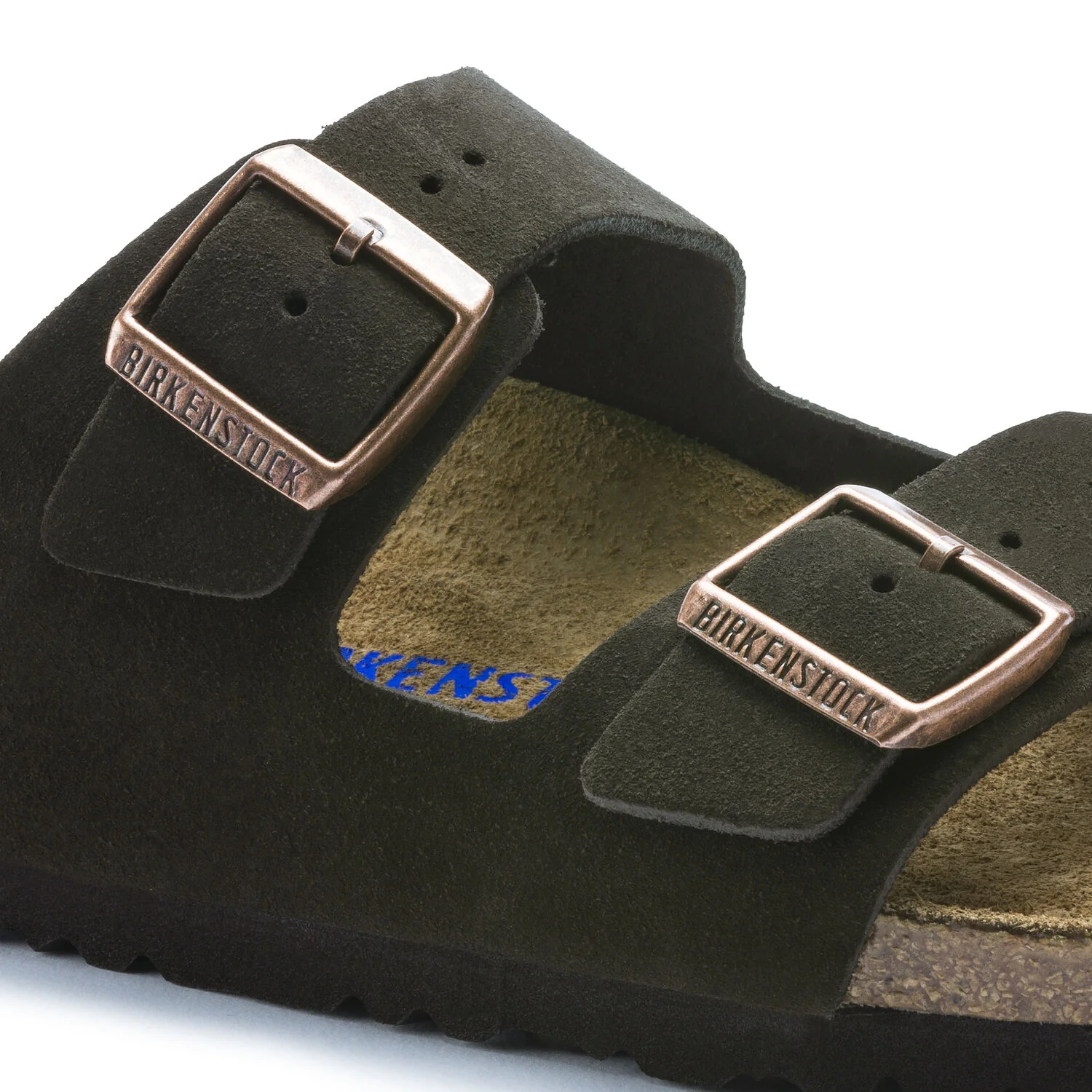 Birkenstock Arizona Suede Leather Soft Footbed Sandal in Mocha - Image 9