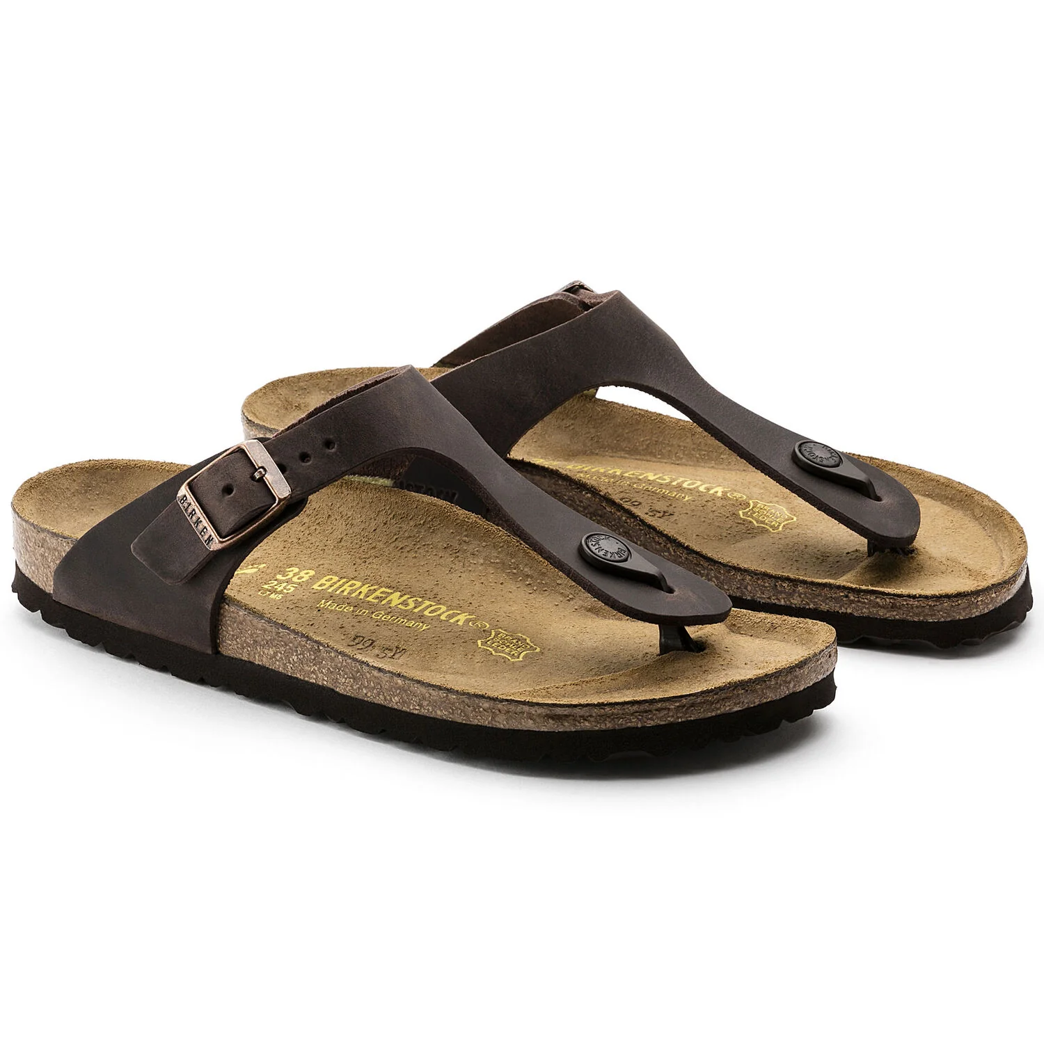 Birkenstock Gizeh Oiled Leather Classic Footbed Sandal in Habana - Image 6