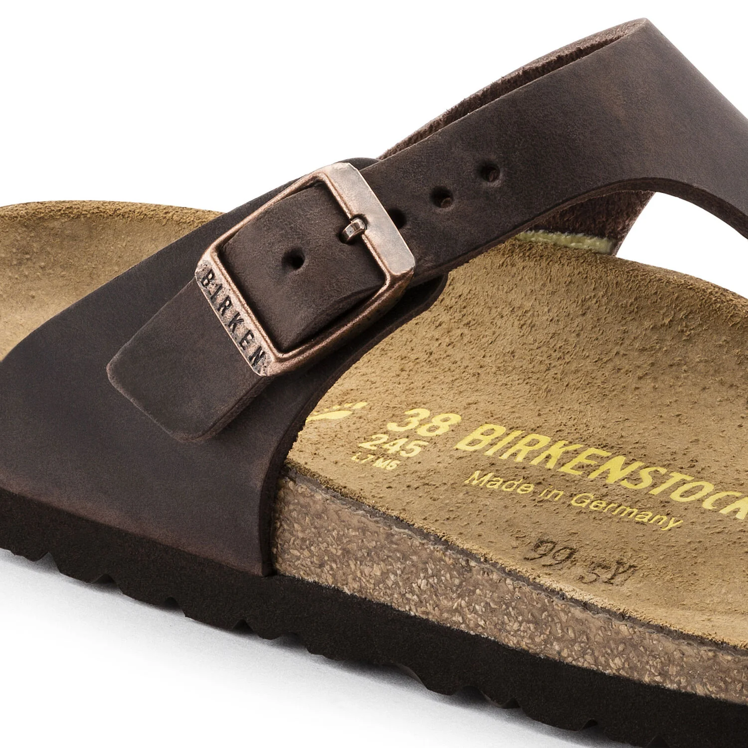 Birkenstock Gizeh Oiled Leather Classic Footbed Sandal in Habana - Image 7