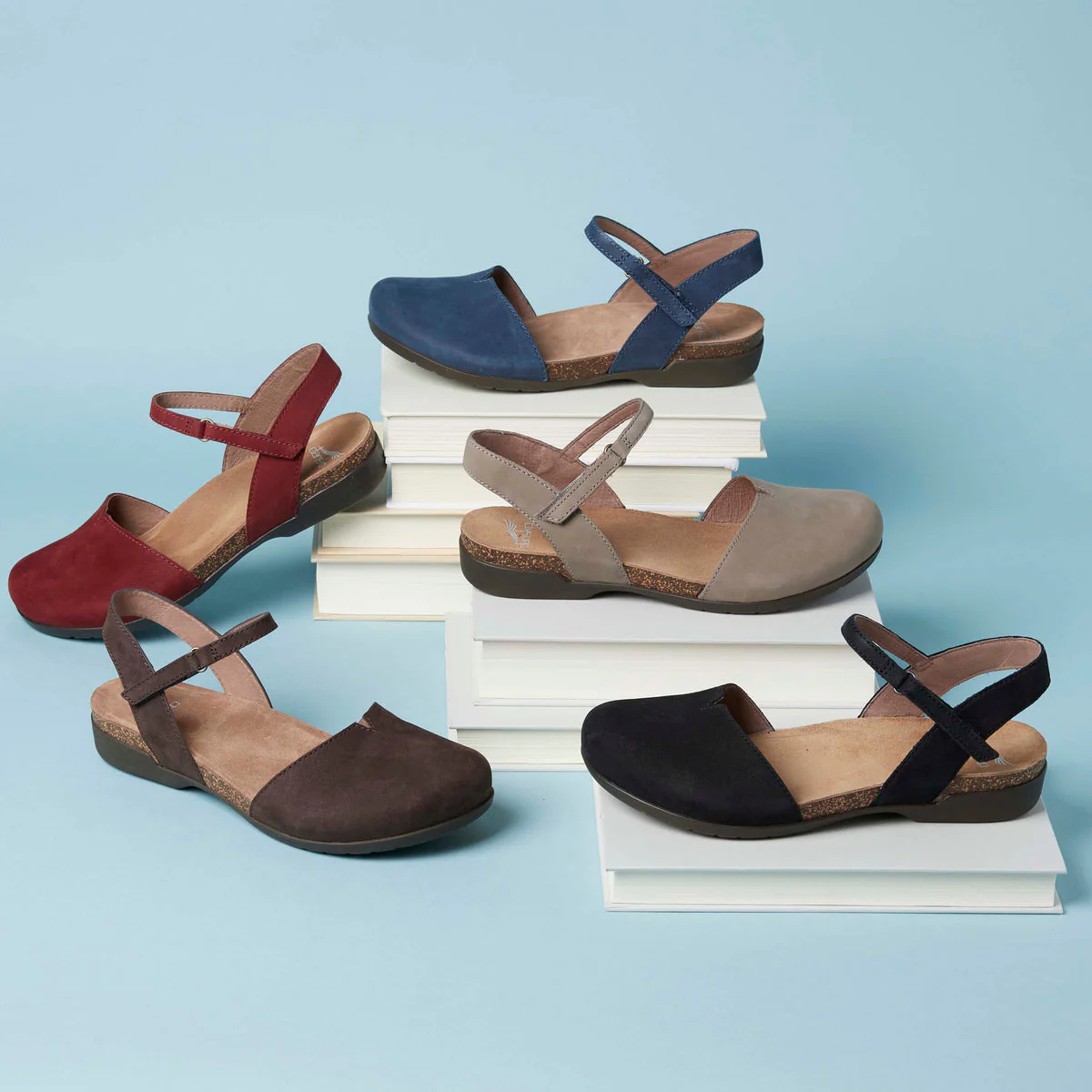 Dansko Women's Rowan in Navy Milled Nubuck Mary Jane - Image 5