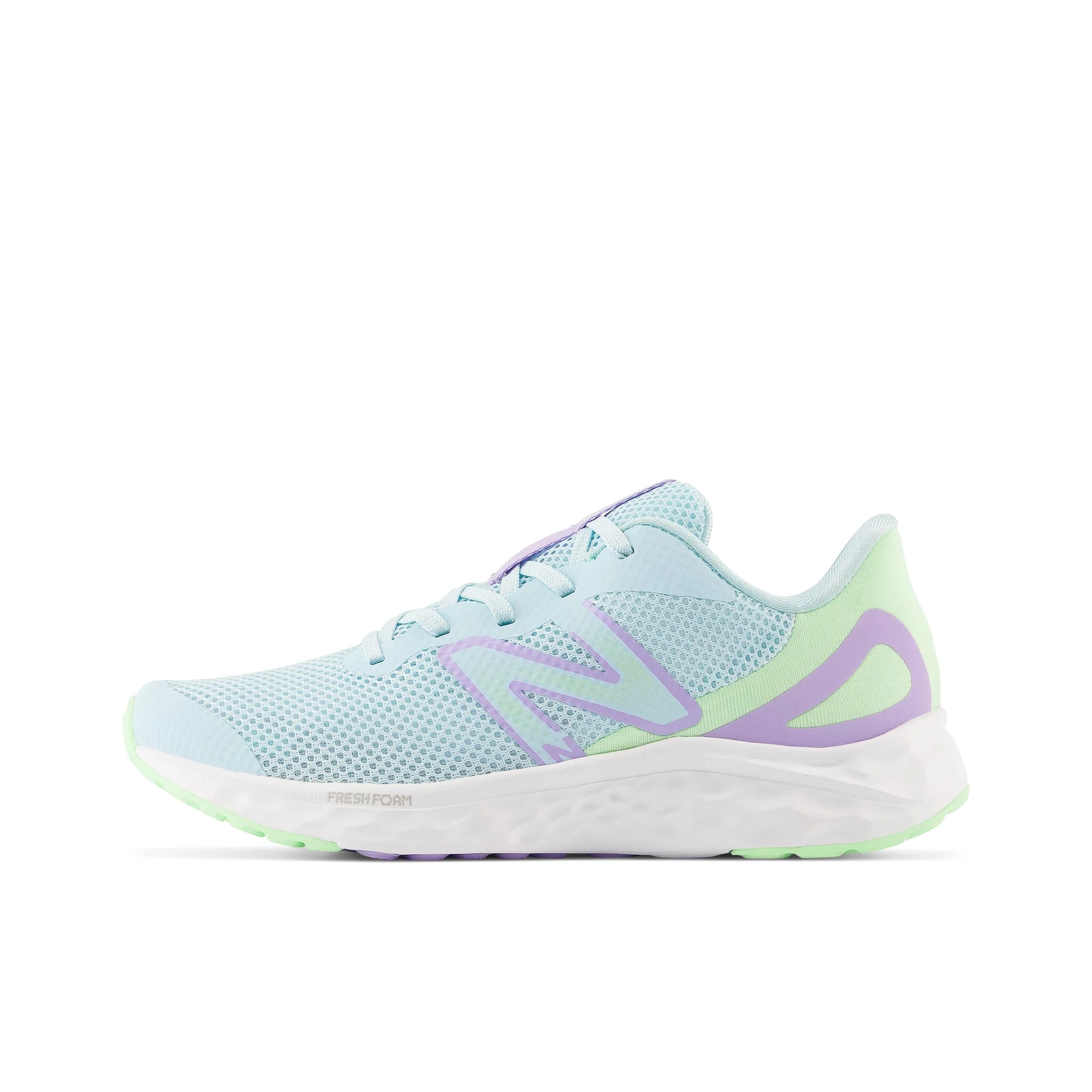 New Balance Big Kid's Fresh Foam Arishi v4 in Blue with Green Aura and Lilac Glo - Image 5