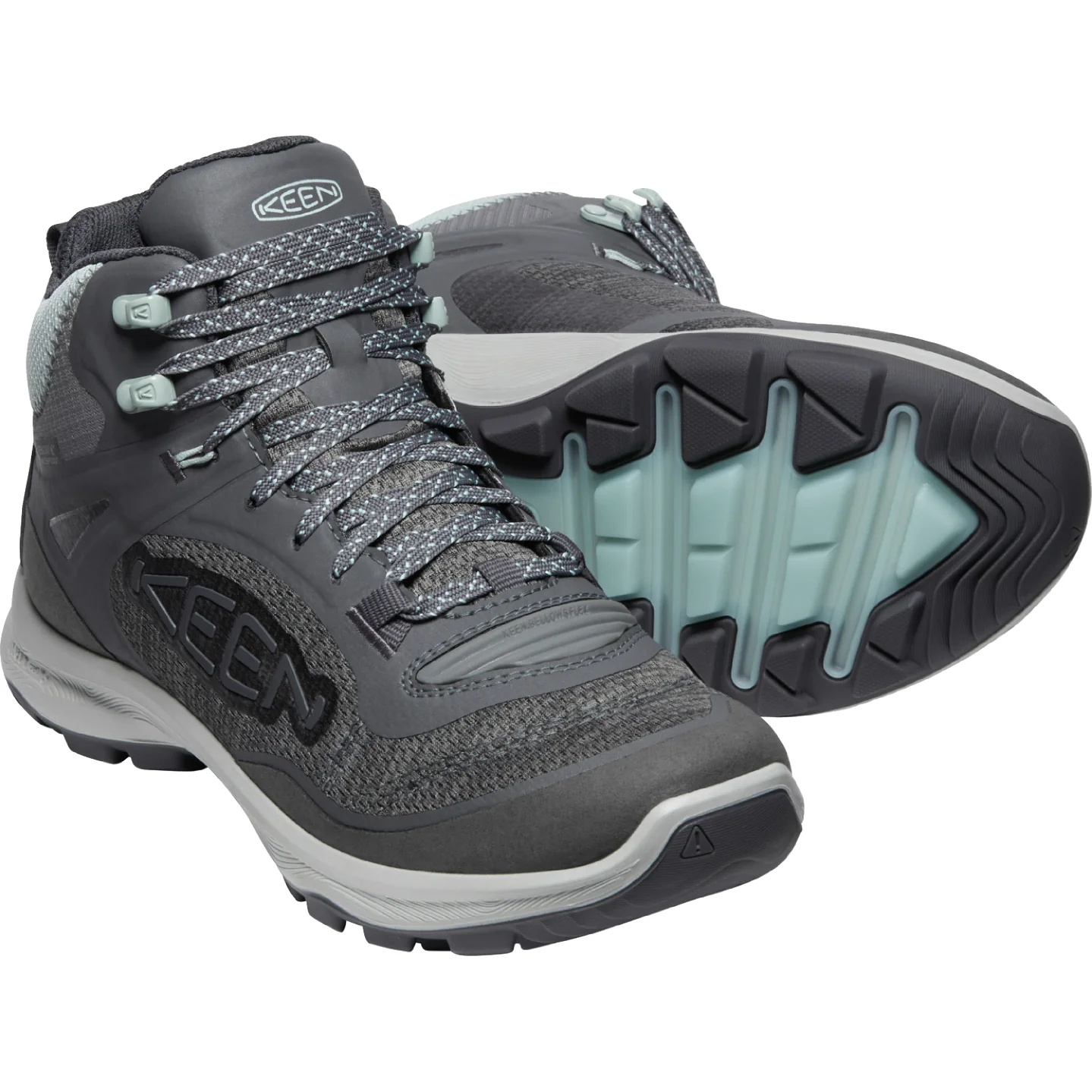 Keen Women's Terradora Flex Mid Waterproof Boot in Magnet Cloud Blue - Image 4