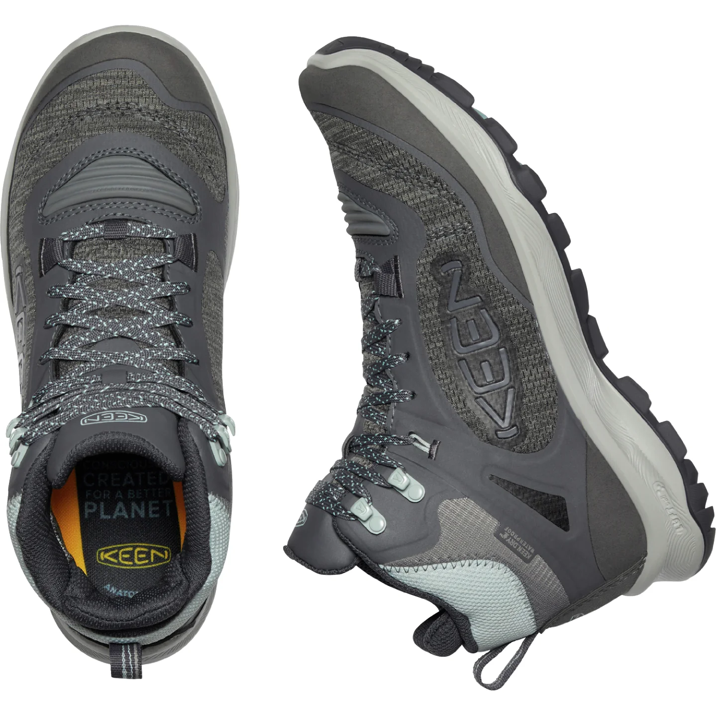 Keen Women's Terradora Flex Mid Waterproof Boot in Magnet Cloud Blue - Image 5