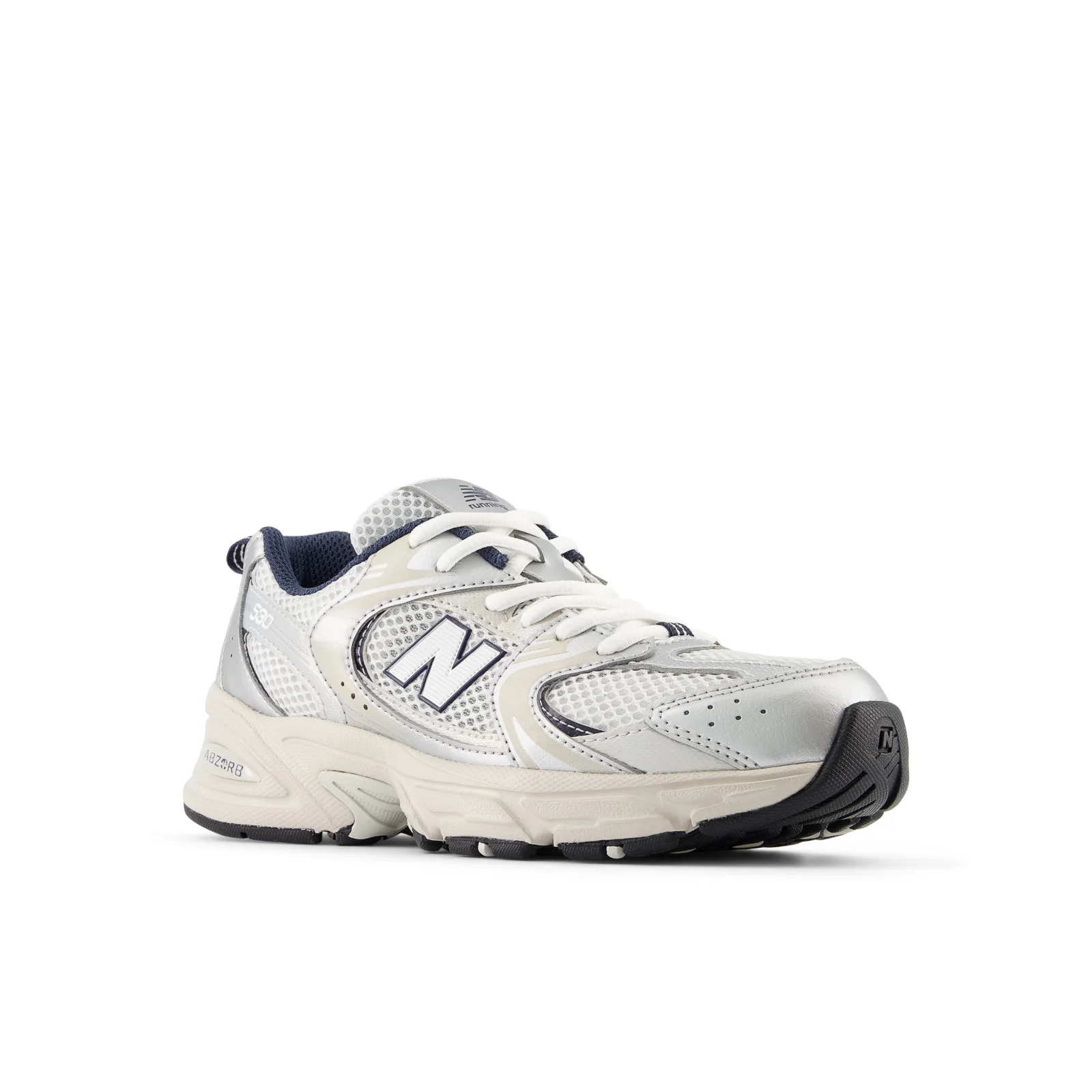 New Balance Kid's 530 in Summer Fog with Nimbus Cloud and NB Navy - Image 2