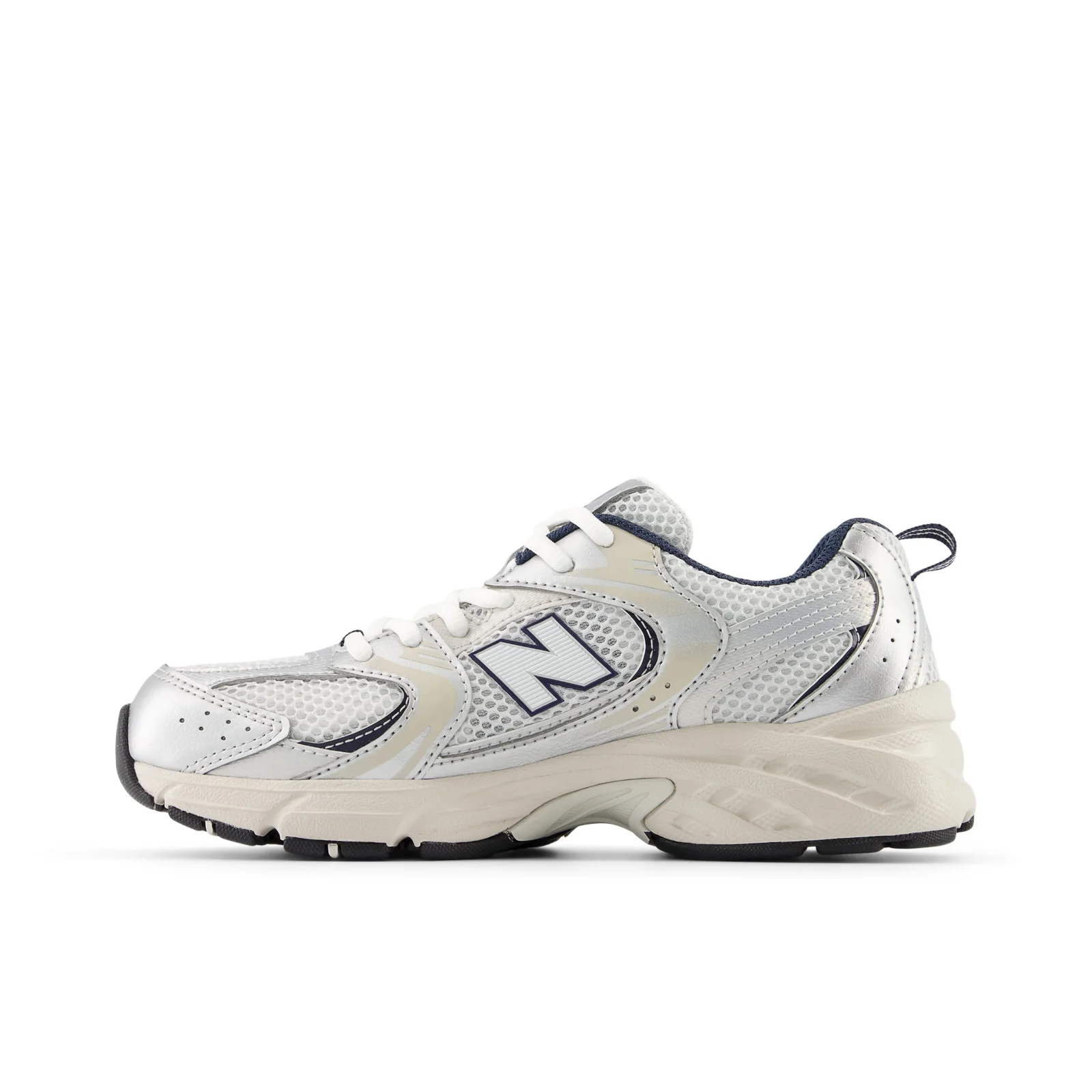 New Balance Kid's 530 in Summer Fog with Nimbus Cloud and NB Navy - Image 3