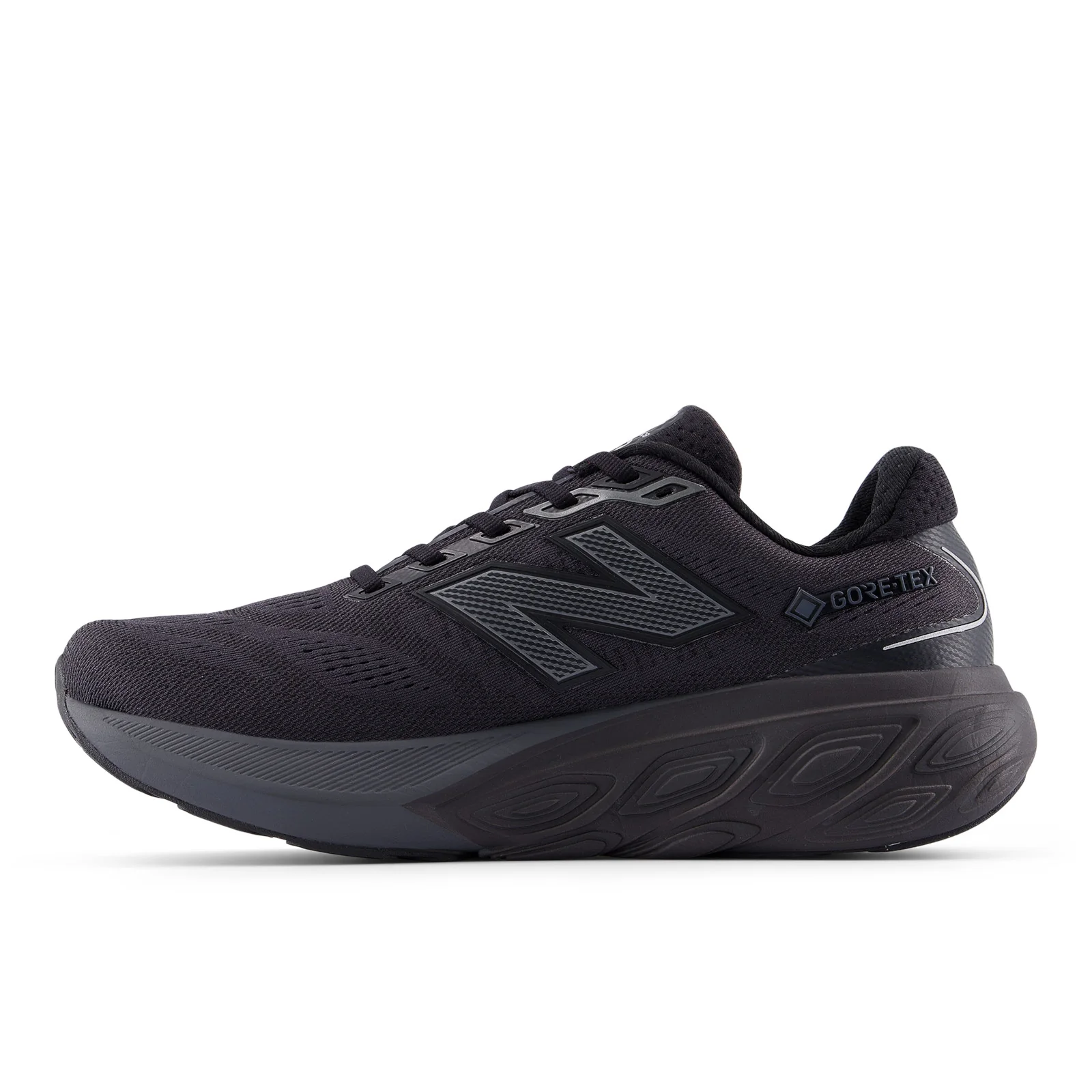 New Balance Men's Fresh Foam X 880v15 GORE-TEX® in Black with Castlerock and Silver Metallic - Image 11