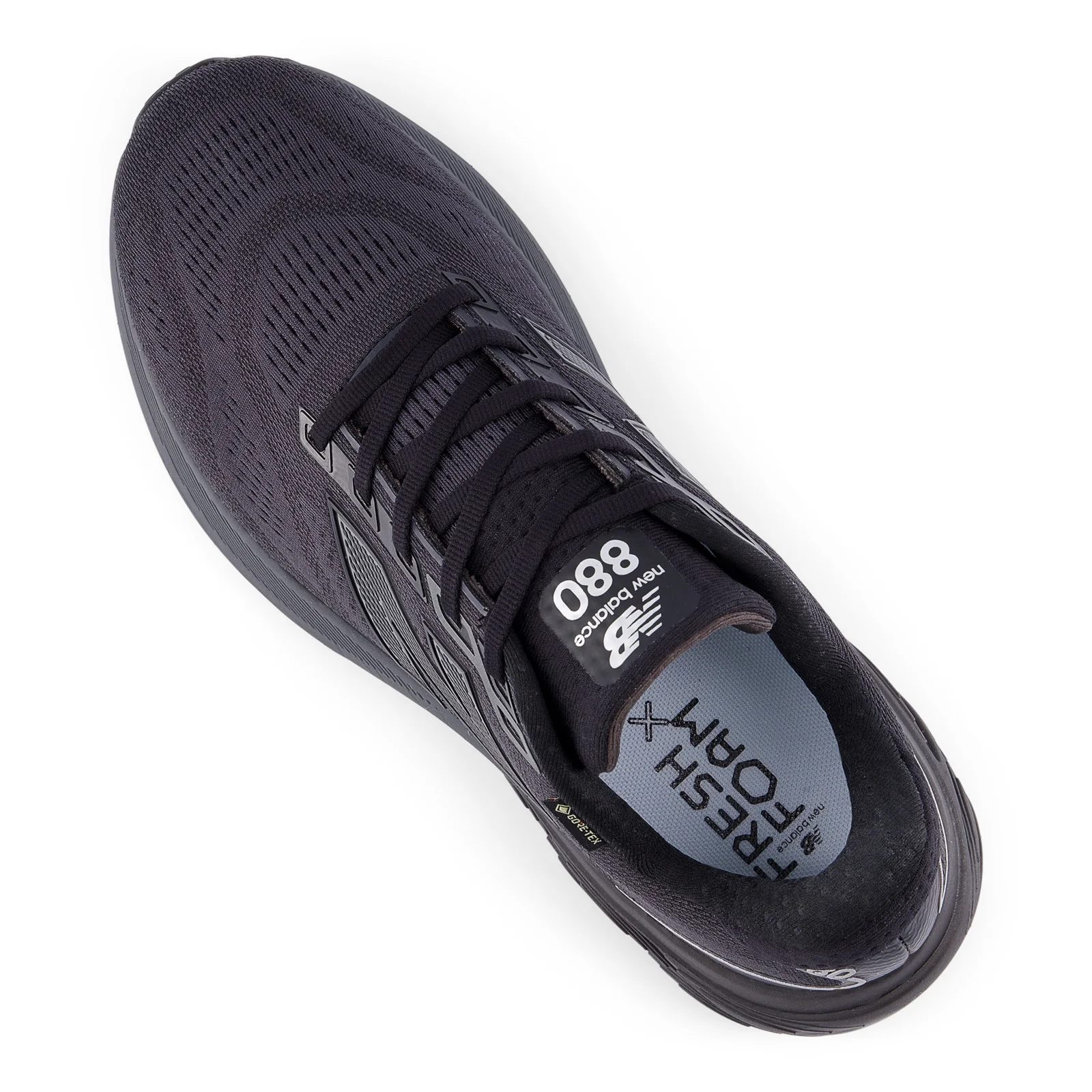 New Balance Men's Fresh Foam X 880v15 GORE-TEX® in Black with Castlerock and Silver Metallic - Image 9