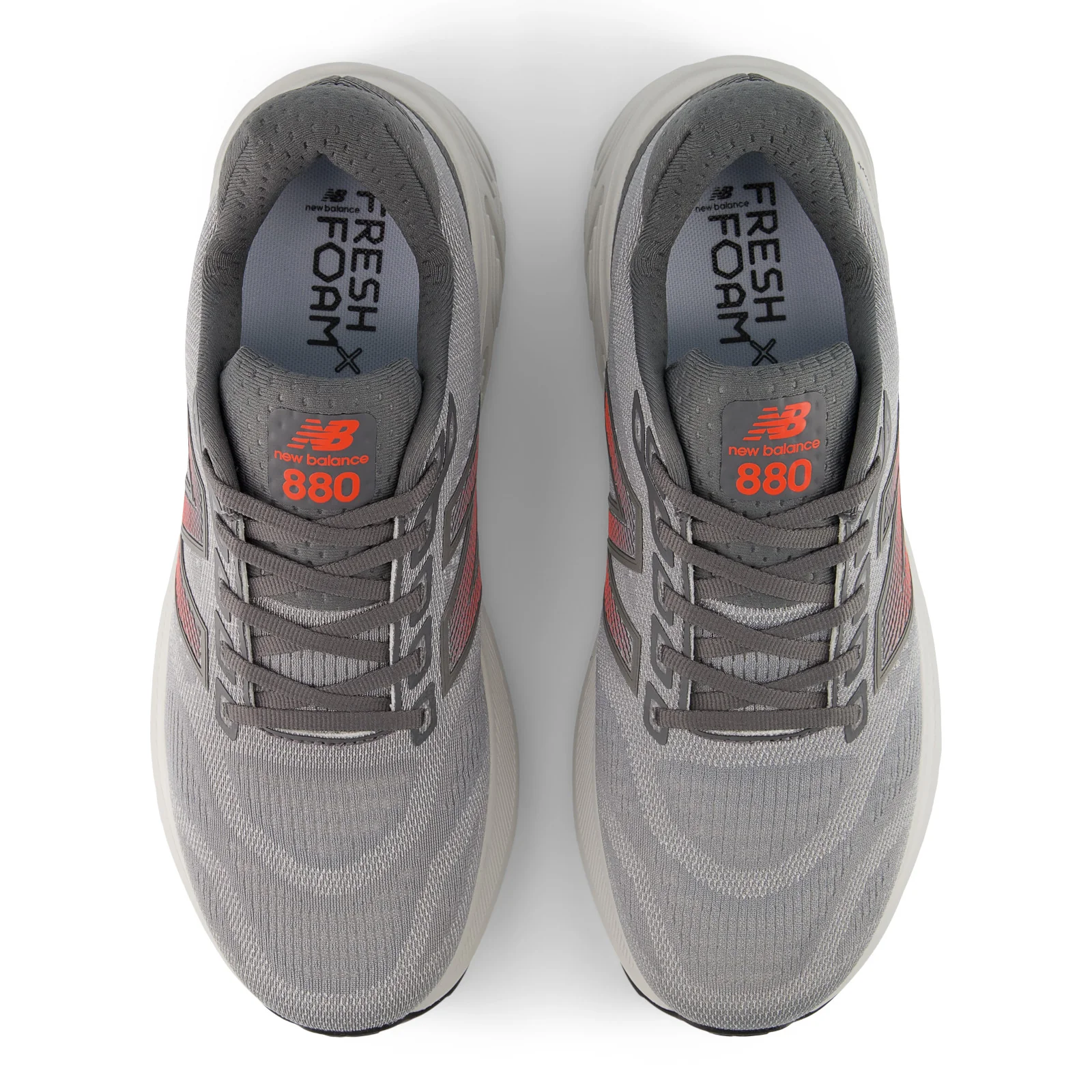New Balance Men's Fresh Foam X 880v15 in Slate Grey with Reflection and Urgent Red - Image 5