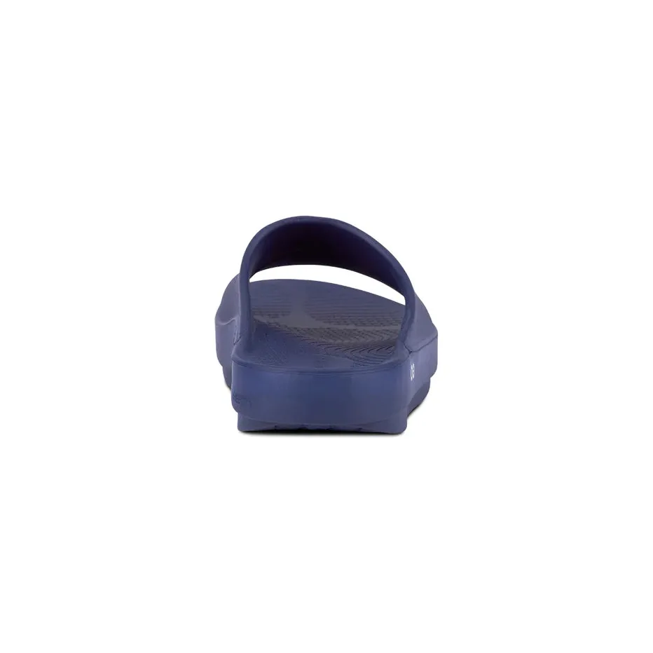 OOFOS Unisex Ooahh Slide Sandals in Navy - Image 4