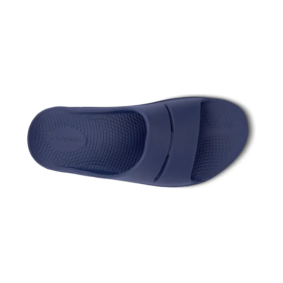 OOFOS Unisex Ooahh Slide Sandals in Navy - Image 5