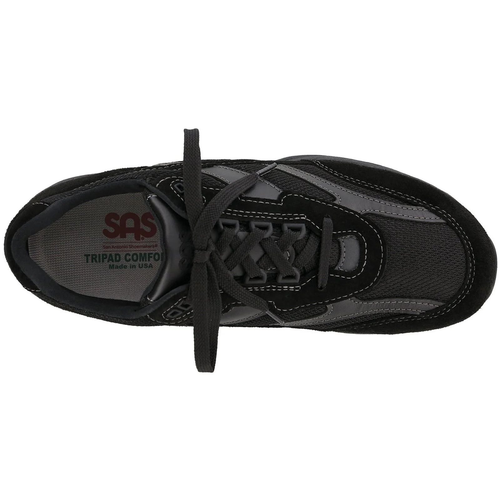 SAS Men's Journey Mesh Lace Up in Black - Image 3