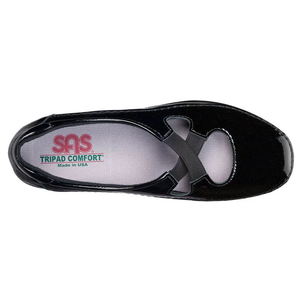 SAS Women's Crissy Slip on Loafer in Black Patent Wide - Image 4