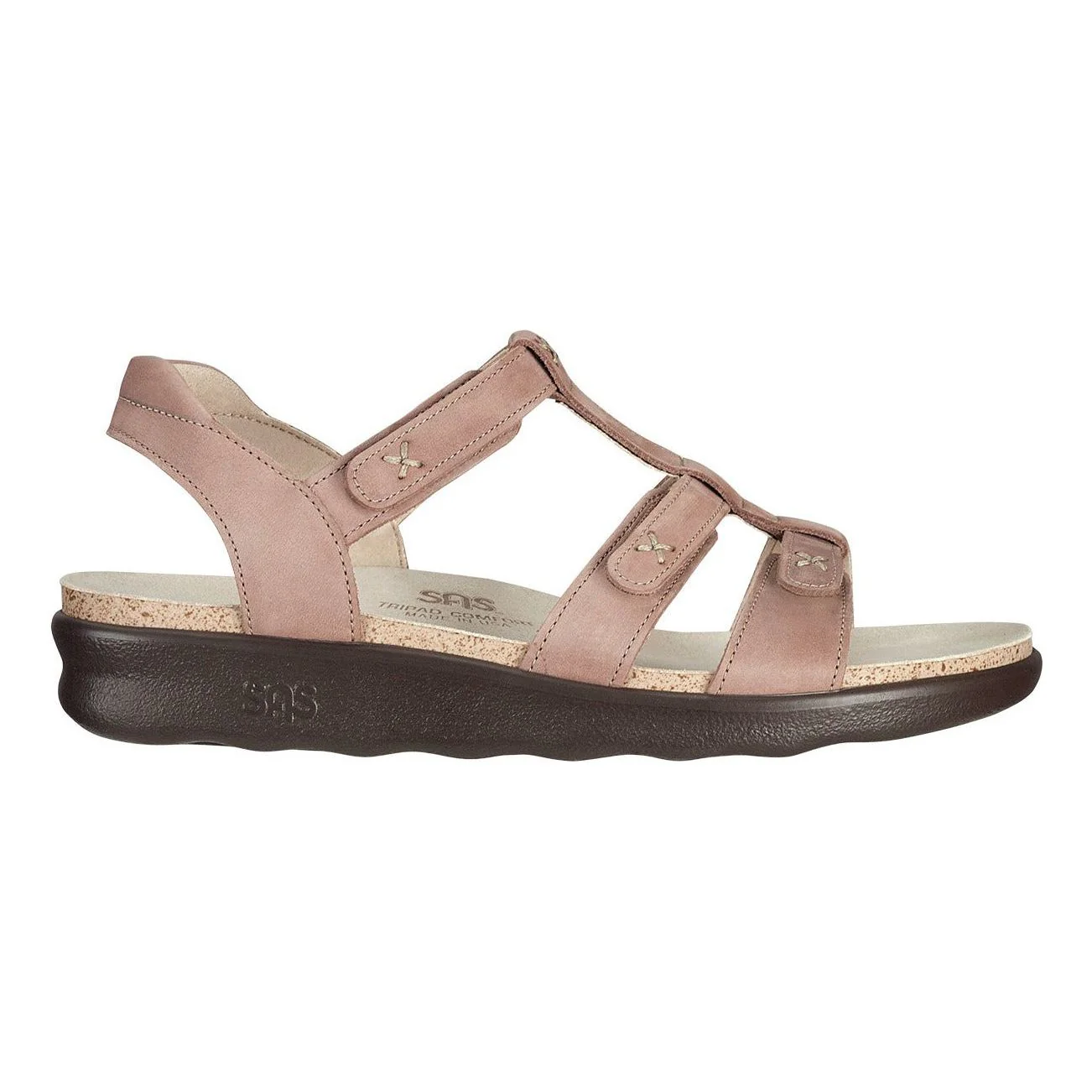 SAS Women's Sorrento T-Strap Sandal in Praline Wide - Image 3
