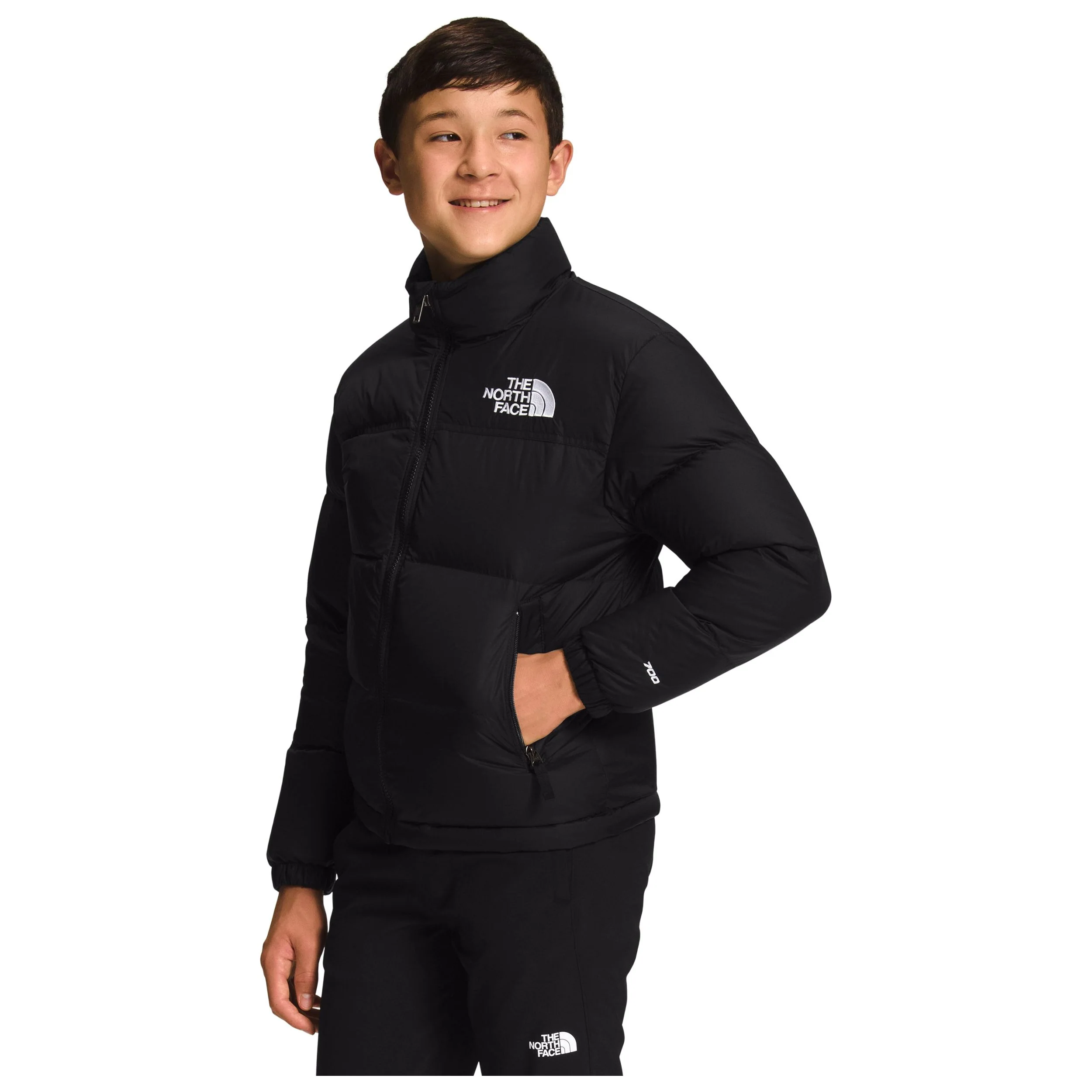 The North Face Big Kids' 1996 Retro Nuptse Jacket in Black (2023) - Image 2